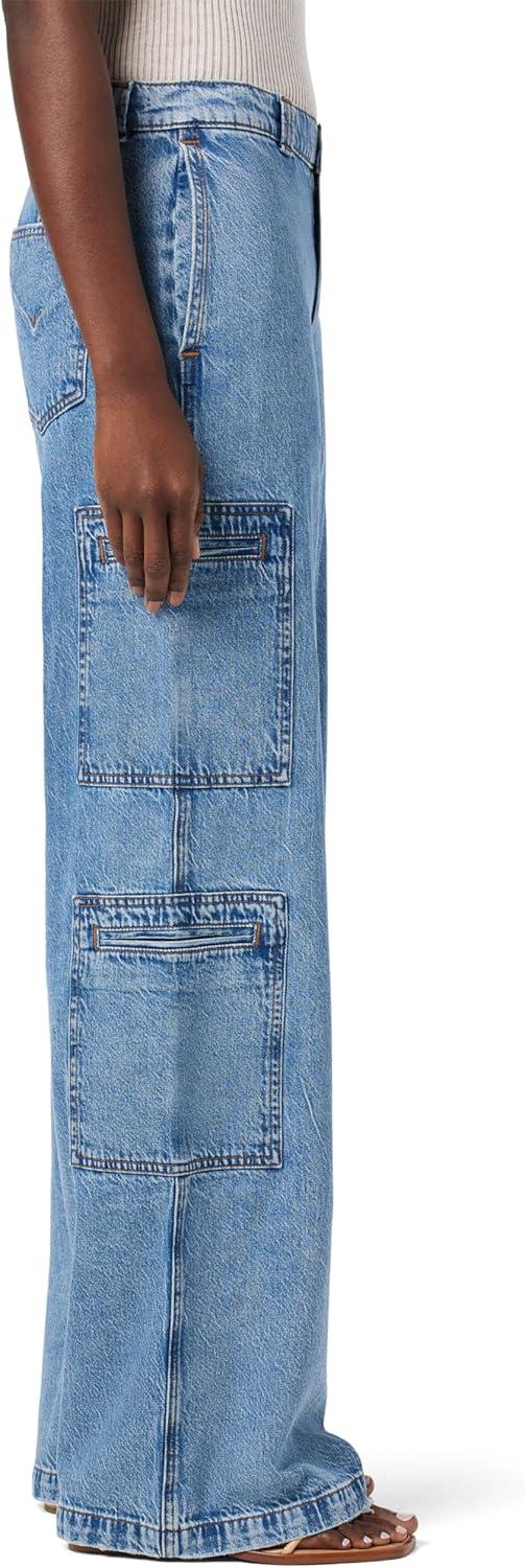 imageHUDSON Womens Petite High Rise Welt Pocket Wide Leg Cargo PantSandlot