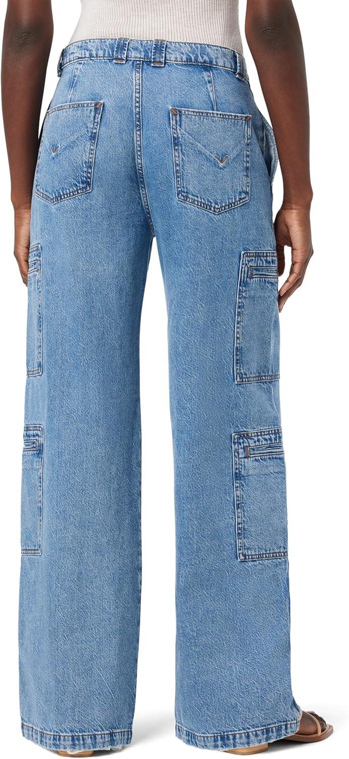 imageHUDSON Womens Petite High Rise Welt Pocket Wide Leg Cargo PantSandlot