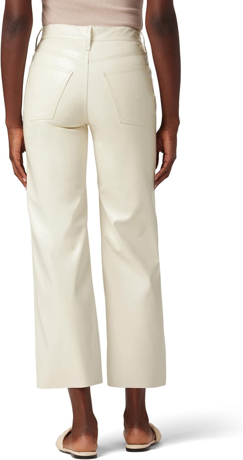 imageHUDSON Womens Rosie High Rise Wide Leg Cropped JeanPatent Egret