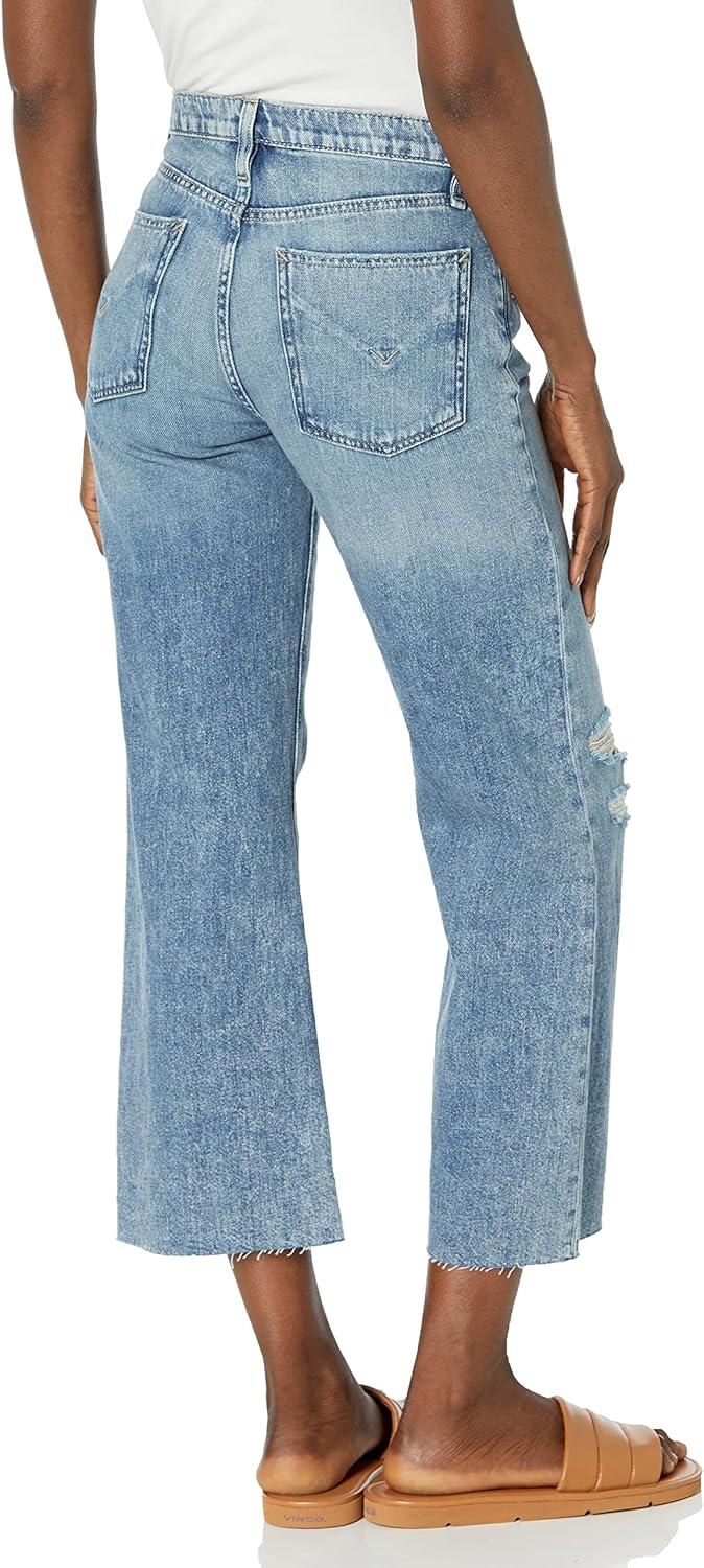 imageHUDSON Womens Rosie High Rise Wide Leg Cropped JeanYoung at Heart Des