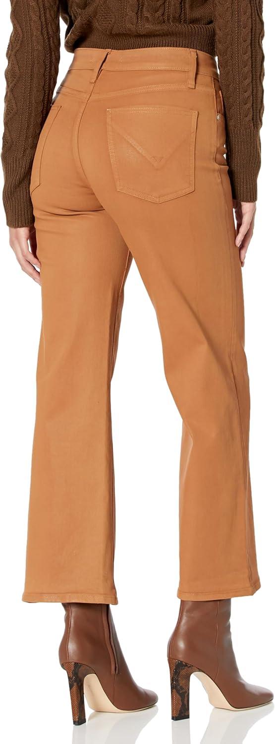 imageHUDSON Womens Rosie HighRise Wide Leg Ankle JeanTobacco Brown Coat