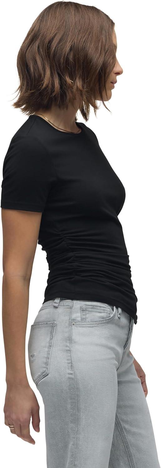 imageHUDSON Womens Ruched Crew Neck TopBlack