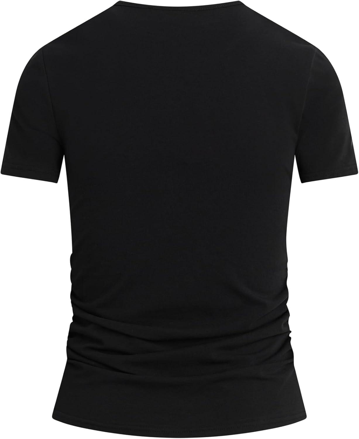 imageHUDSON Womens Ruched Crew Neck TopBlack