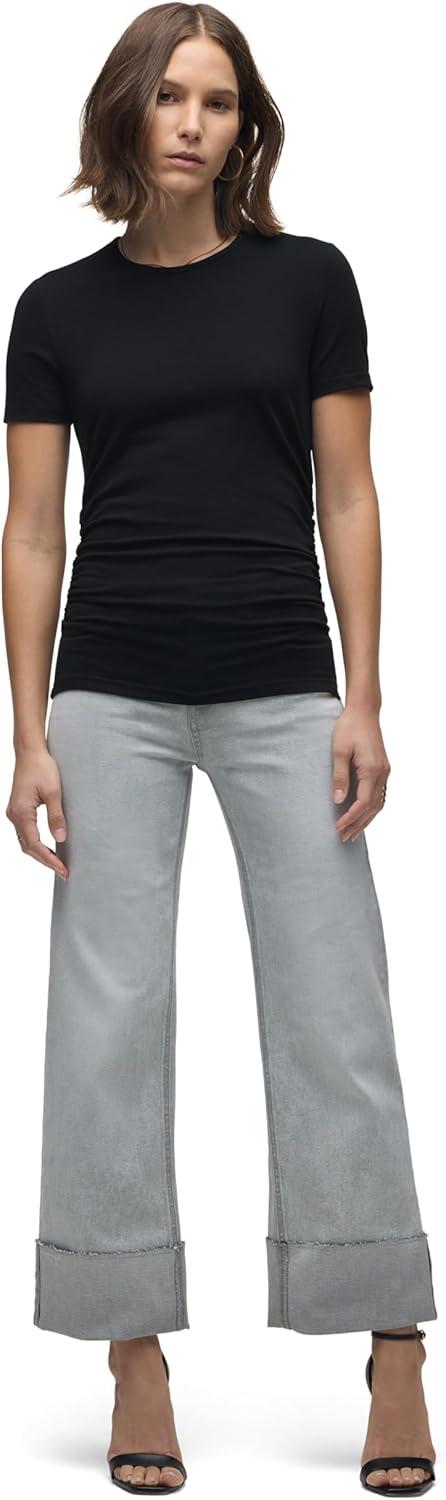 imageHUDSON Womens Ruched Crew Neck TopBlack