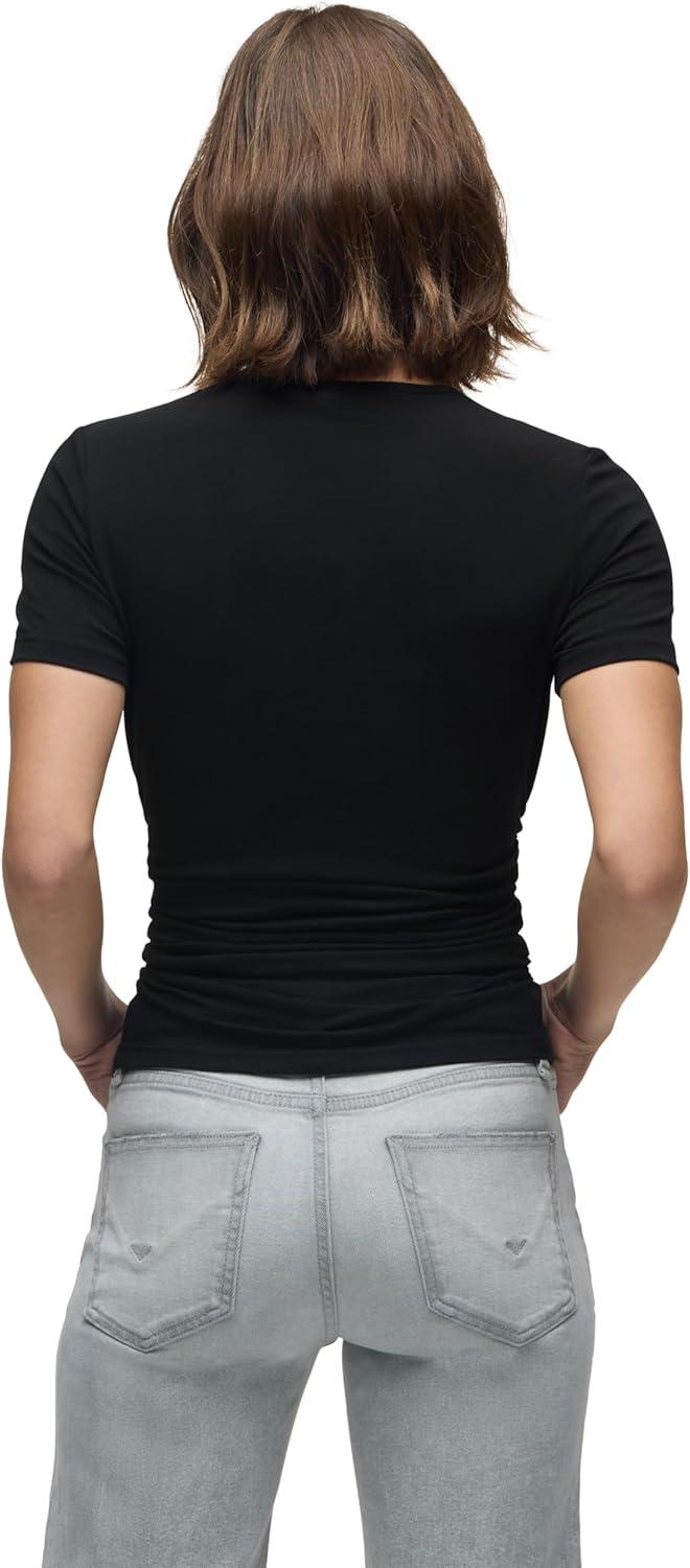 imageHUDSON Womens Ruched Crew Neck TopBlack