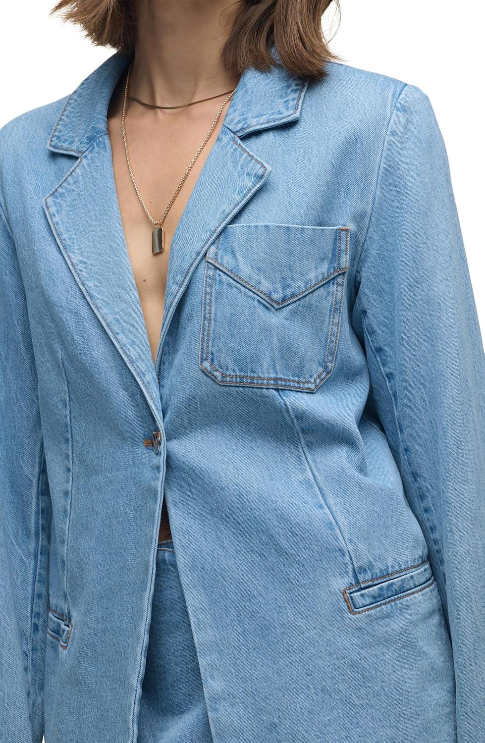 imageHUDSON Womens Stylized Boyfriend BlazerMountain