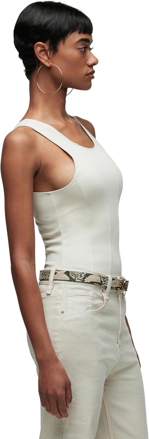 imageHUDSON womens Scoop Neck Sleeveless BodysuitCreme