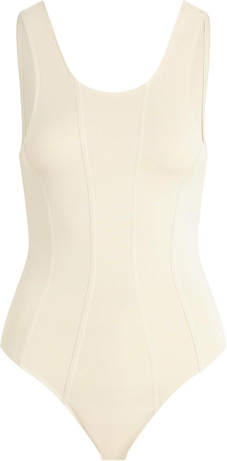 imageHUDSON womens Scoop Neck Sleeveless BodysuitCreme