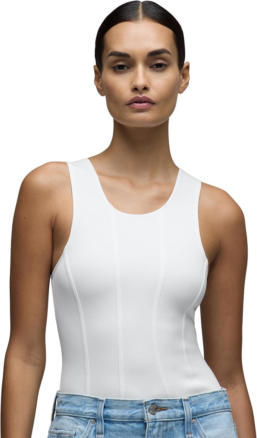 imageHUDSON womens Scoop Neck Sleeveless BodysuitWhite