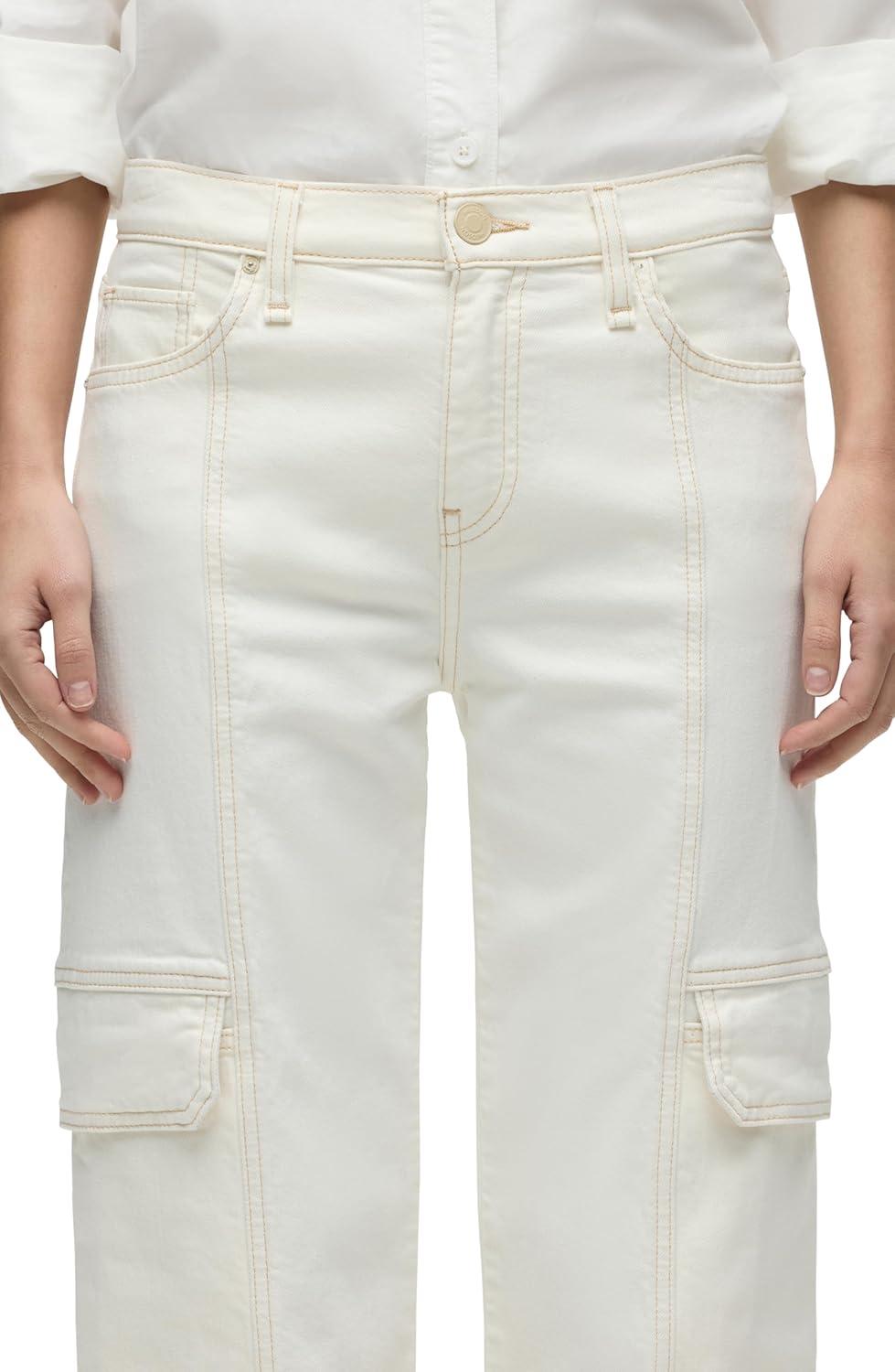 imageHudson Womens Rosie HighRise Cargo Wide LegEcru