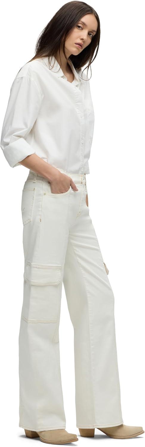 imageHudson Womens Rosie HighRise Cargo Wide LegEcru