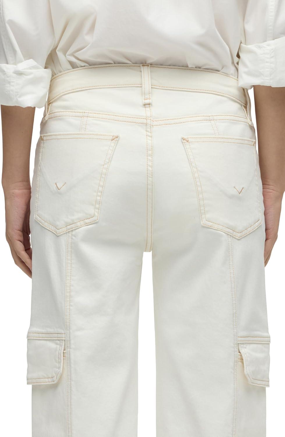imageHudson Womens Rosie HighRise Cargo Wide LegEcru