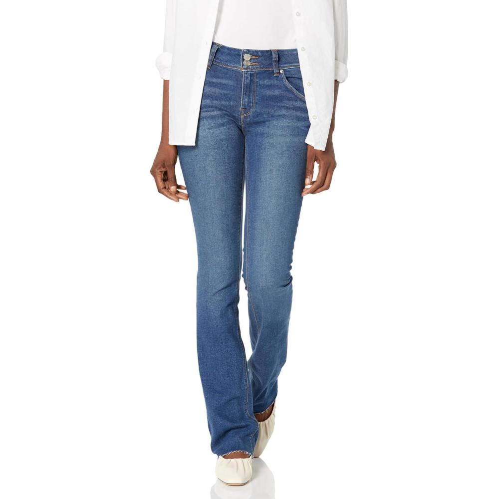 imageHUDSON Womens Beth Mid Rise Baby Bootcut Jean with Back Flap PocketsMajesty