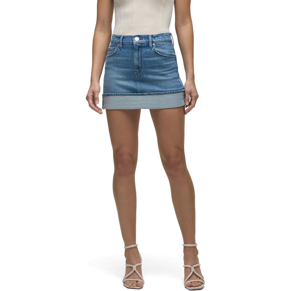 imageHUDSON Womens Curved Hem Mini SkirtParkwood