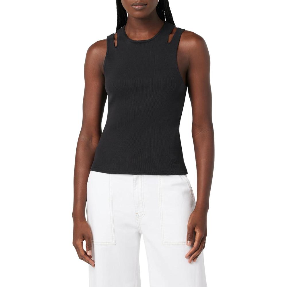 imageHUDSON Womens Cut Out TankBlack