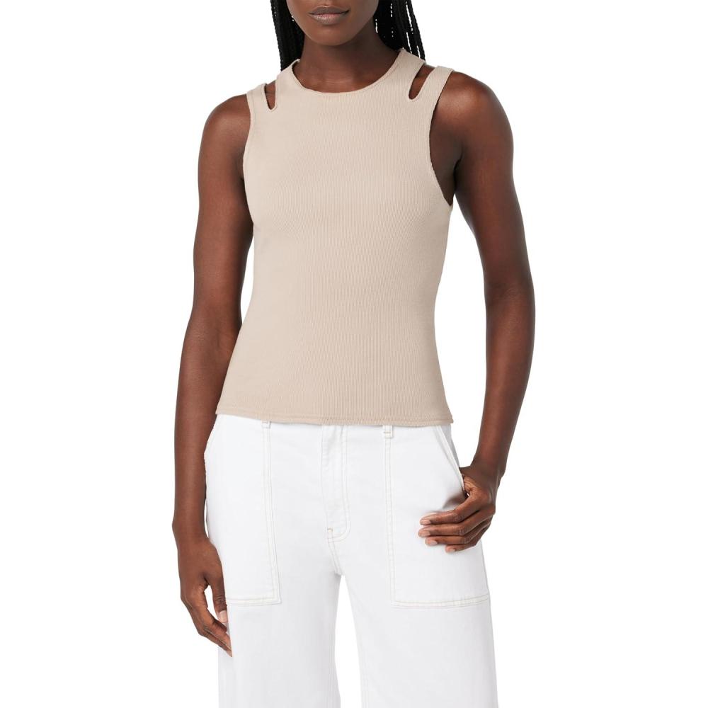 imageHUDSON Womens Cut Out TankCamel