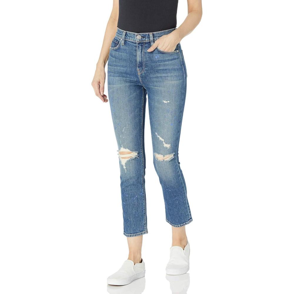 imageHUDSON Womens Holly High Rise Cropped Straight Leg JeanNever Ever