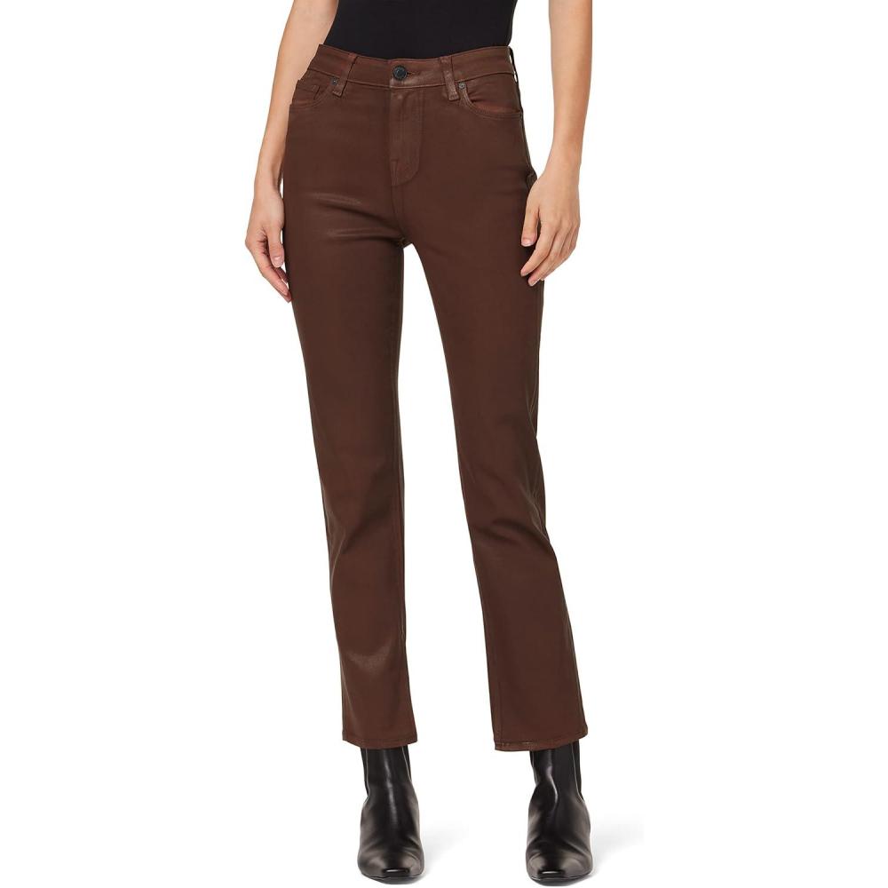 imageHUDSON Womens Nico MidRise Straight Leg Ankle JeanCoated Tortoise Sh