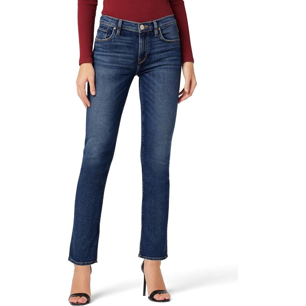 imageHUDSON Womens Nico MidRise Straight Leg Ankle JeanLucid