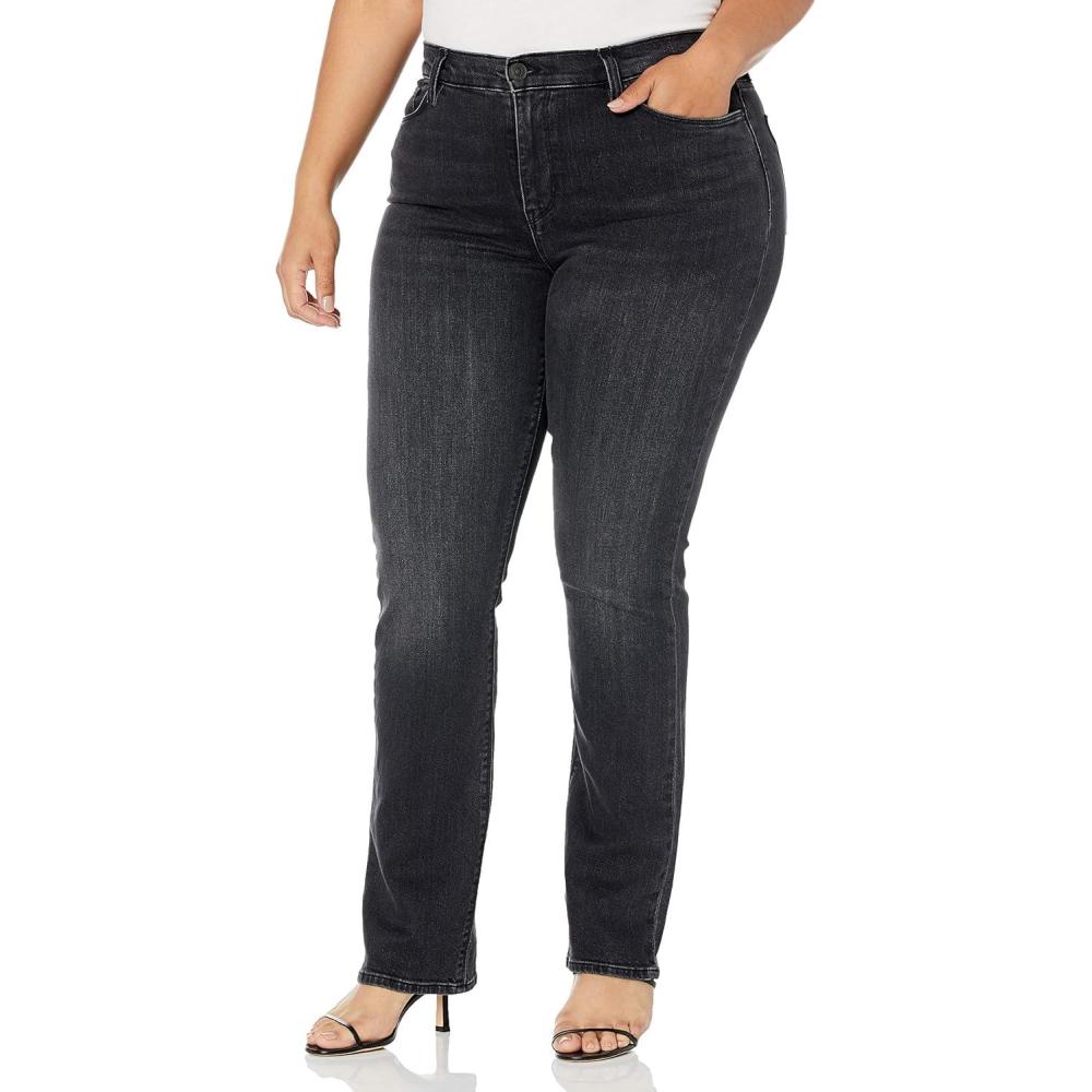 imageHUDSON Womens Nico MidRise Straight Leg Ankle JeanRewrite