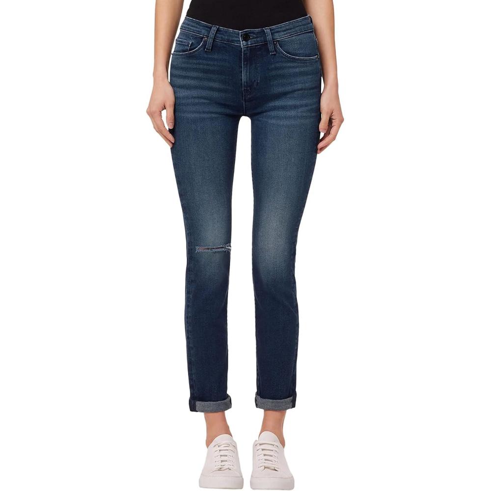 imageHUDSON Womens Nico MidRise Straight Leg Ankle JeanSea Ghost