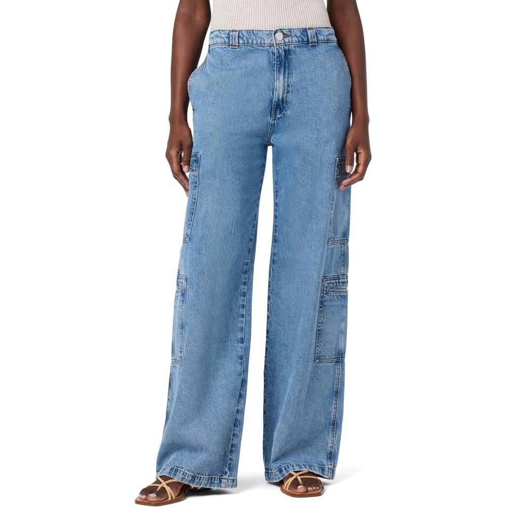 imageHUDSON Womens Petite High Rise Welt Pocket Wide Leg Cargo PantSandlot