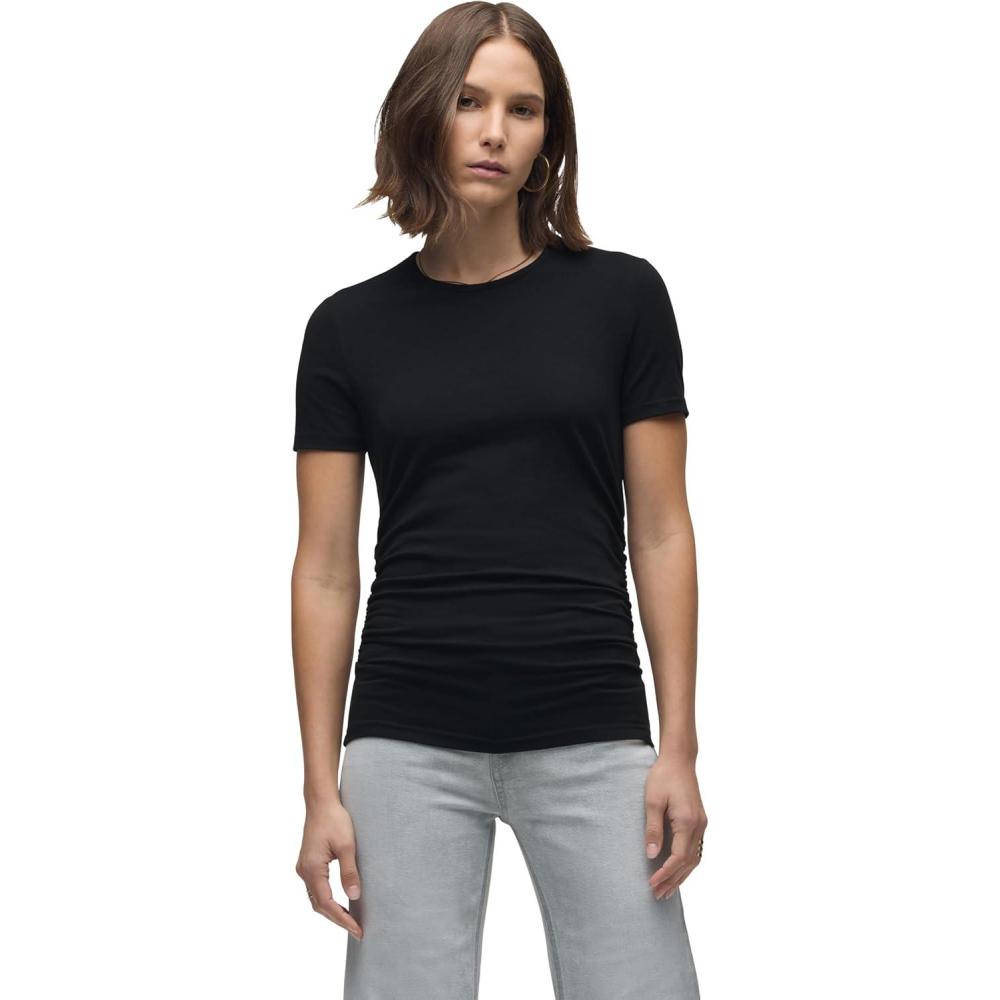 imageHUDSON Womens Ruched Crew Neck TopBlack