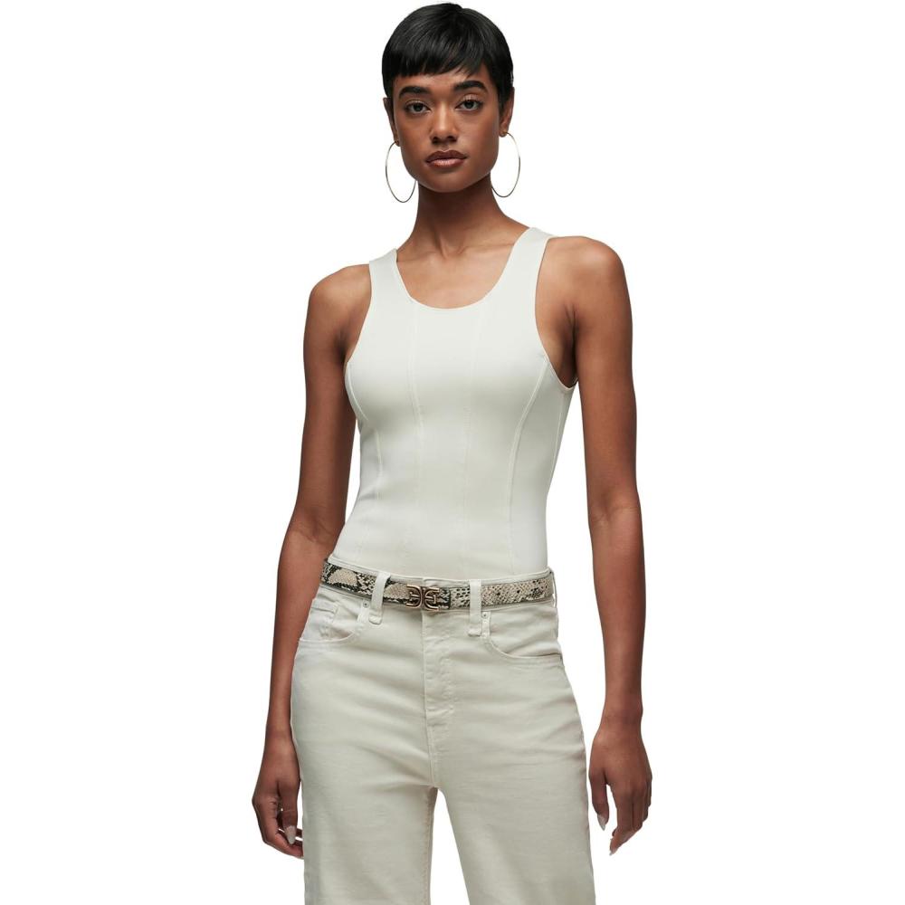 imageHUDSON womens Scoop Neck Sleeveless BodysuitCreme