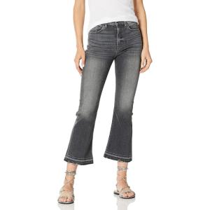 HUDSON Women’s Holly High Rise Flare Crop Raw Hem 5 Pocket Jean(Dark Waves)