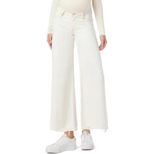 HUDSON Women’s James Maternity Wide Leg Crop Jean(Ecru Dest. Hem)