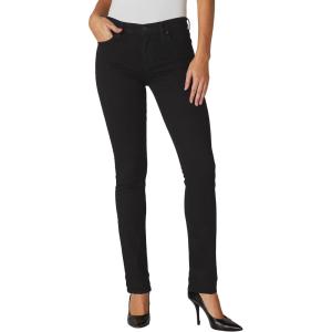 HUDSON Womens Nico Mid-Rise Straight Leg Ankle Jean(Black)