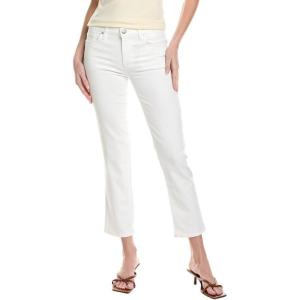 HUDSON Womens Nico Mid-Rise Straight Leg Ankle Jean(White)