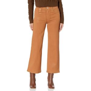 HUDSON Women’s Rosie High-Rise Wide Leg Ankle Jean(Tobacco Brown Coat)