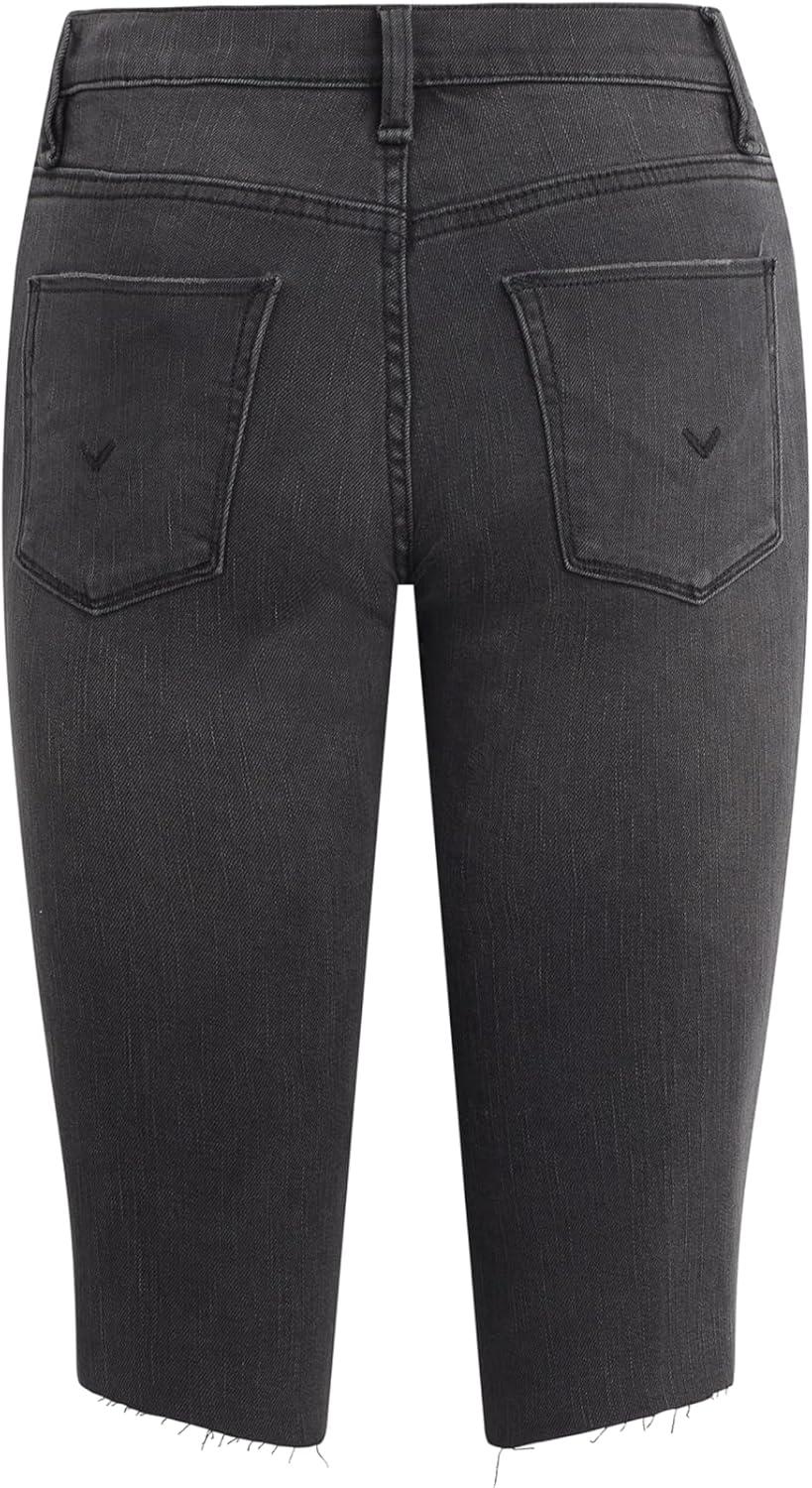 imageHUDSON Womens Amelia Mid Rise Knee ShortFaded Chrome