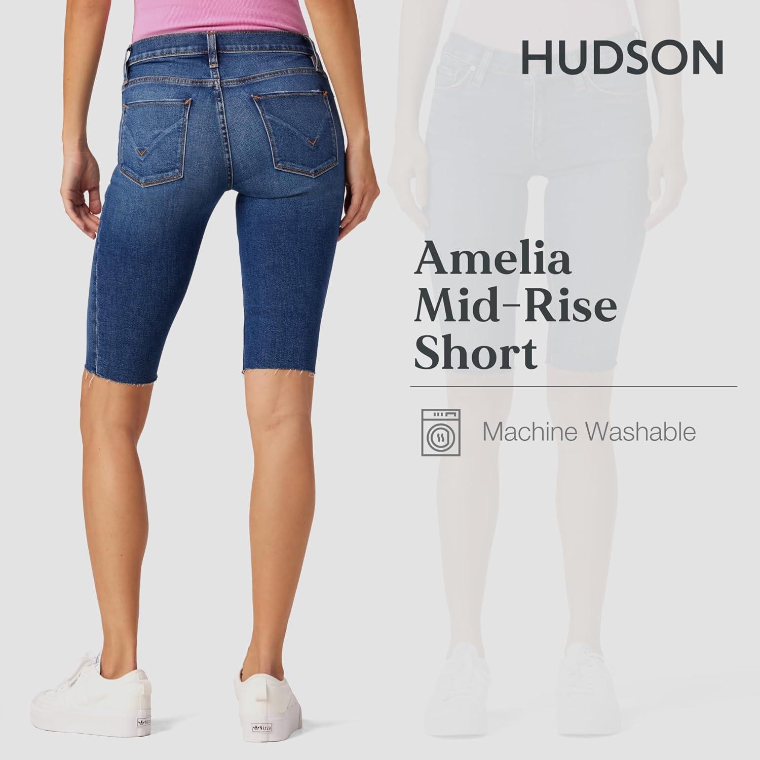 imageHUDSON Womens Amelia Mid Rise Knee ShortTulum