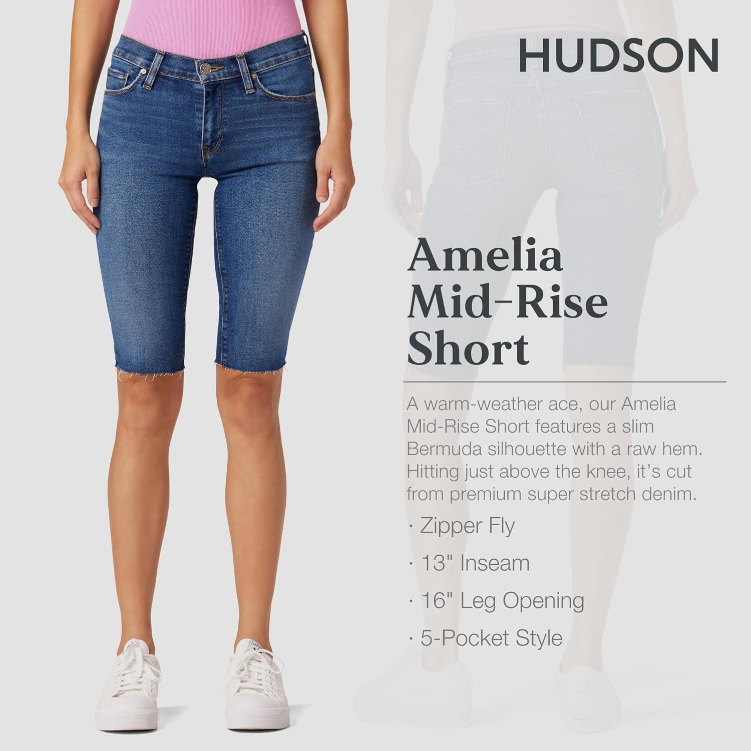 imageHUDSON Womens Amelia Mid Rise Knee ShortTulum