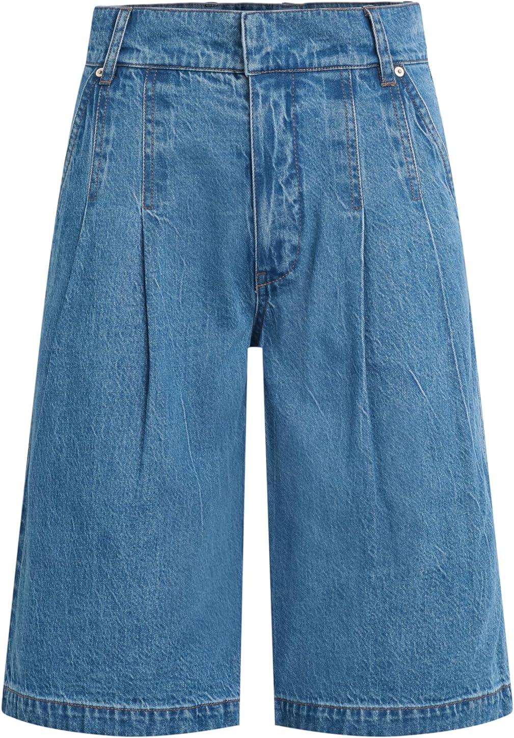 imageHUDSON Womens Clean Front Pleated Bermuda ShortElm