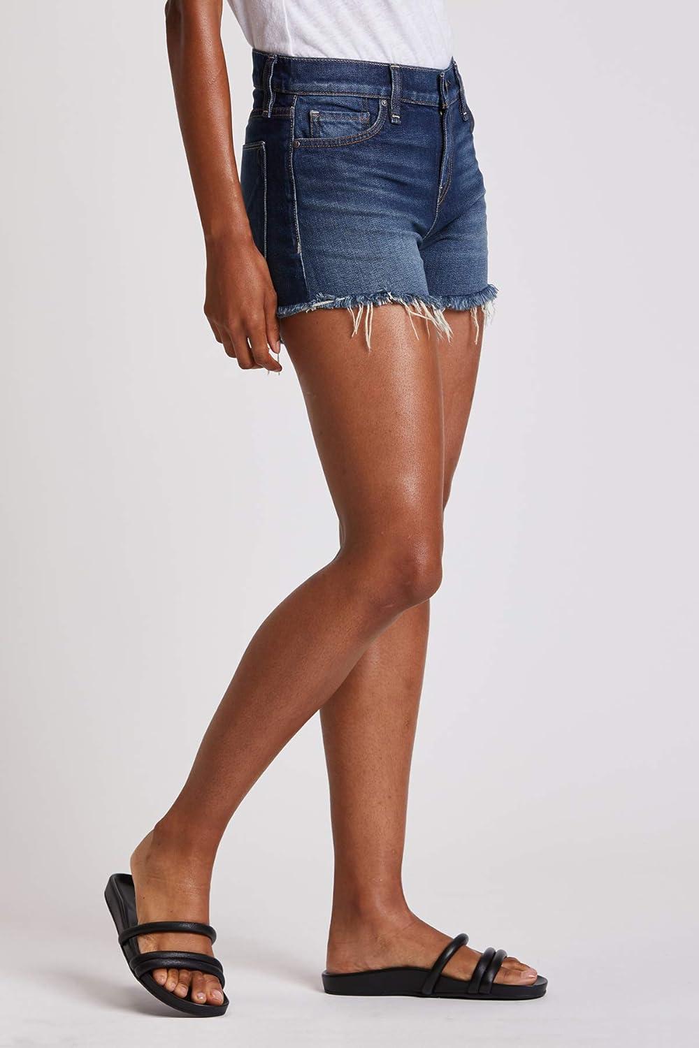 imageHUDSON Womens MidRise Patch Pocket Denim ShortDistance Dark Blue