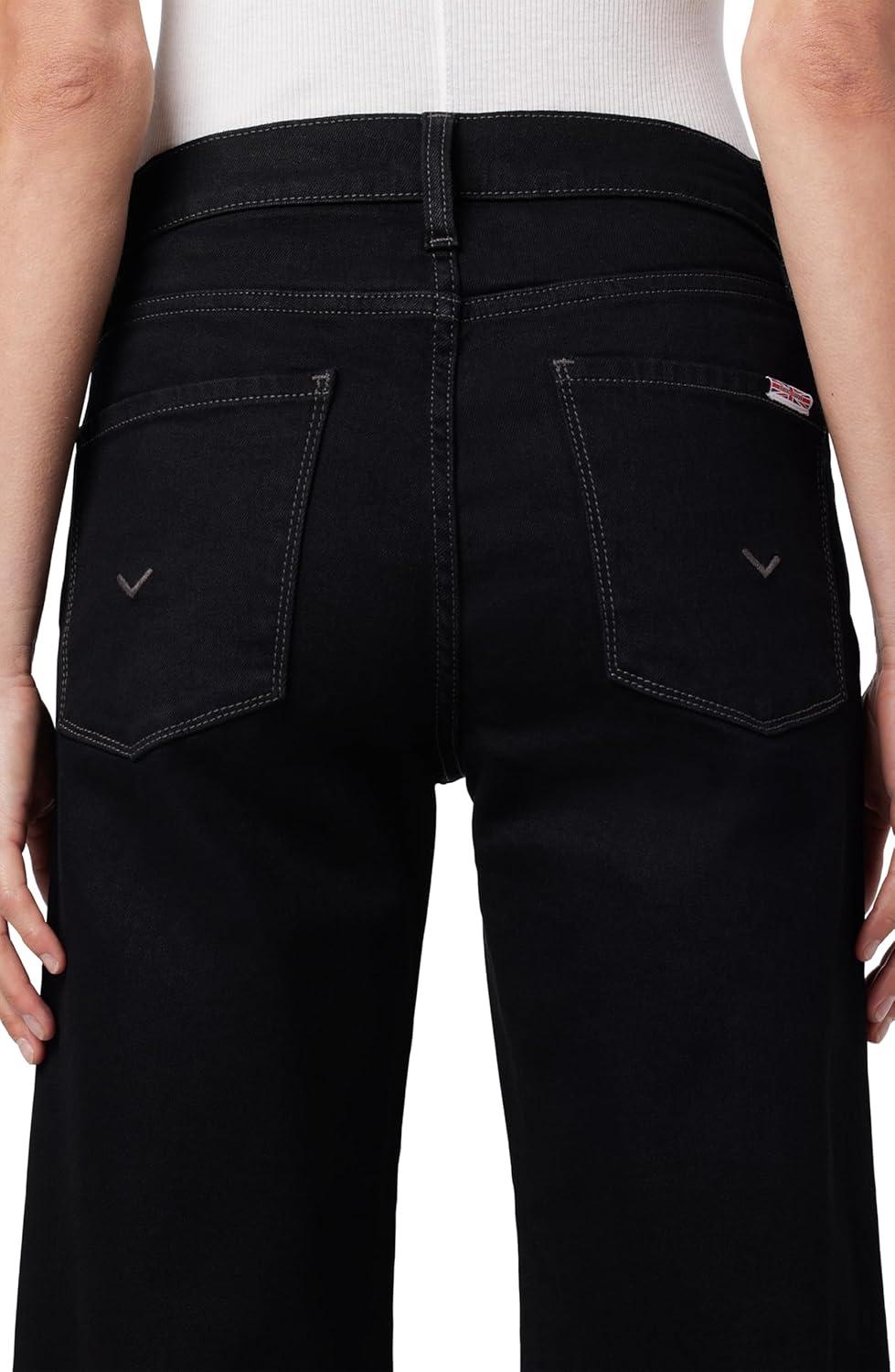 imageHUDSON Womens Rosalie High Rise Wide Leg Cargo Ankle JeanBlack Rinse