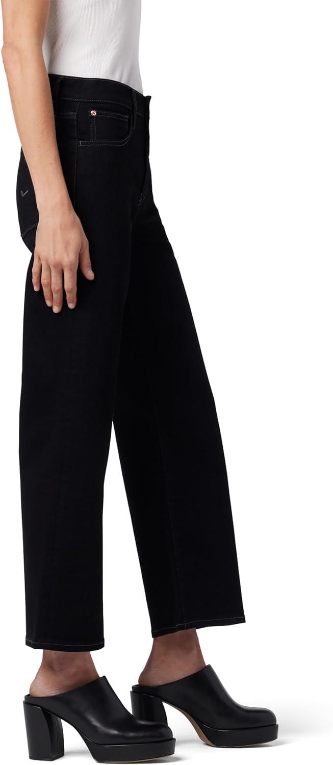 imageHUDSON Womens Rosalie High Rise Wide Leg Cargo Ankle JeanBlack Rinse