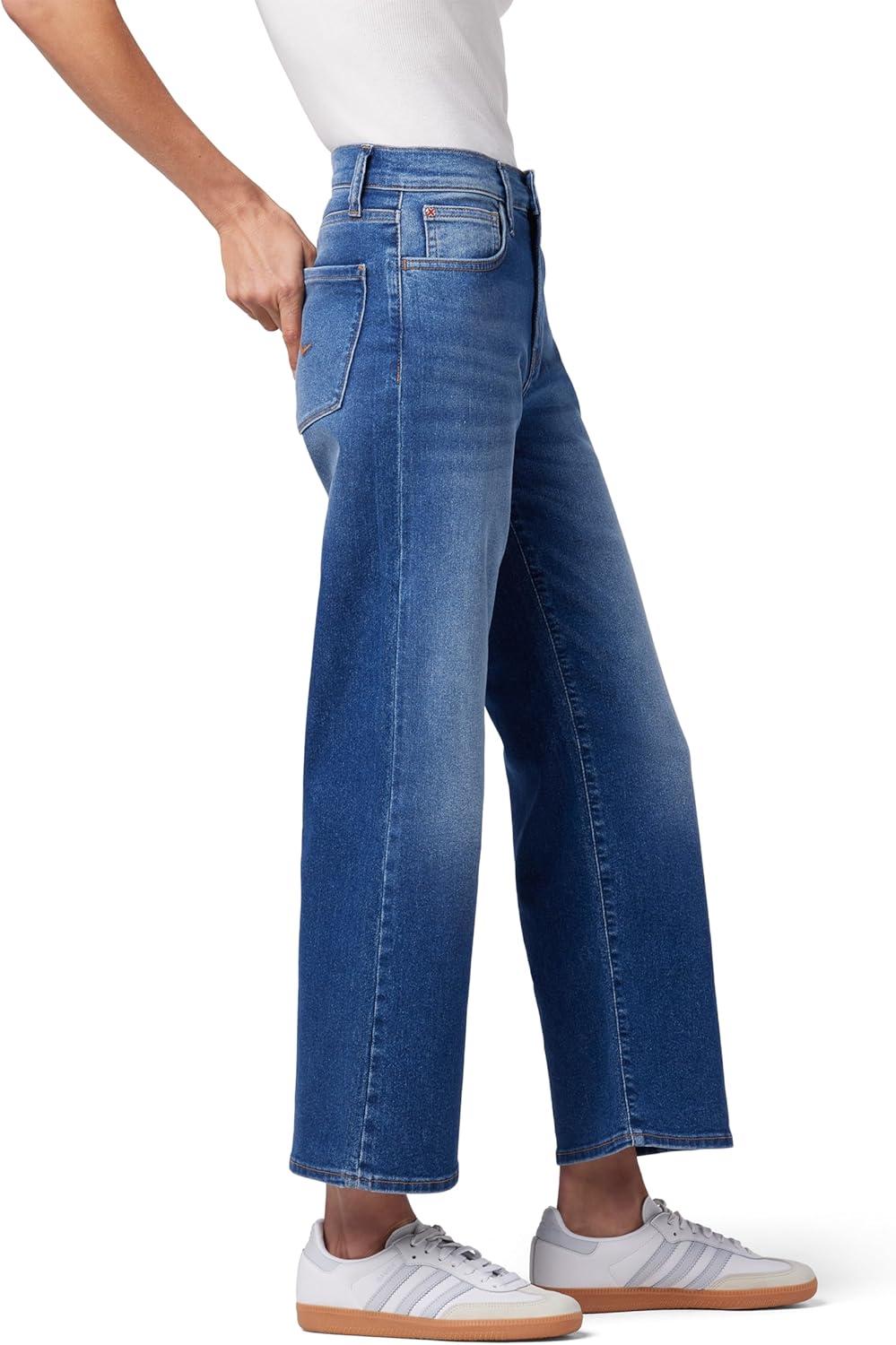 imageHUDSON Womens Rosalie High Rise Wide Leg Cargo Ankle JeanHyperion