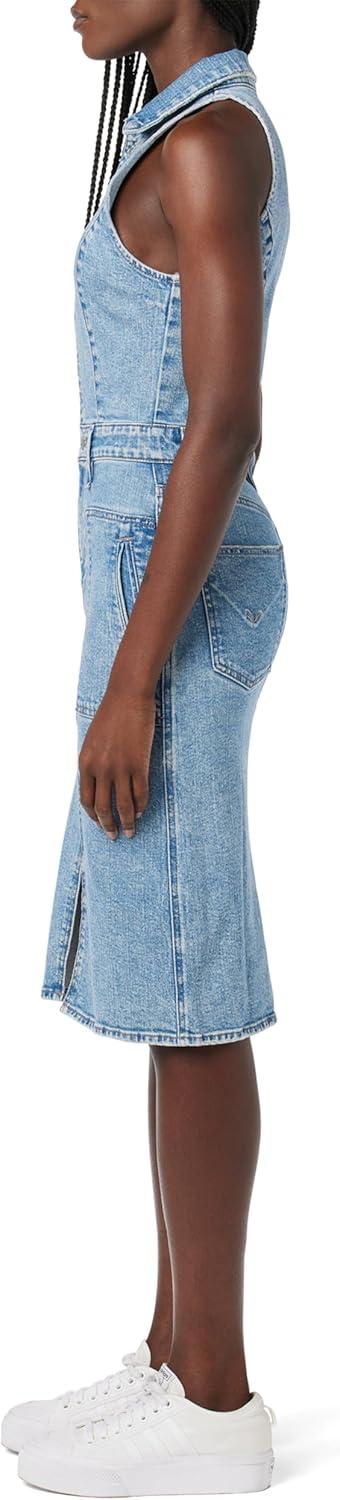 imageHUDSON Womens Sleeveless Collared Halter Utility Dress with PocketsOffsitetpp