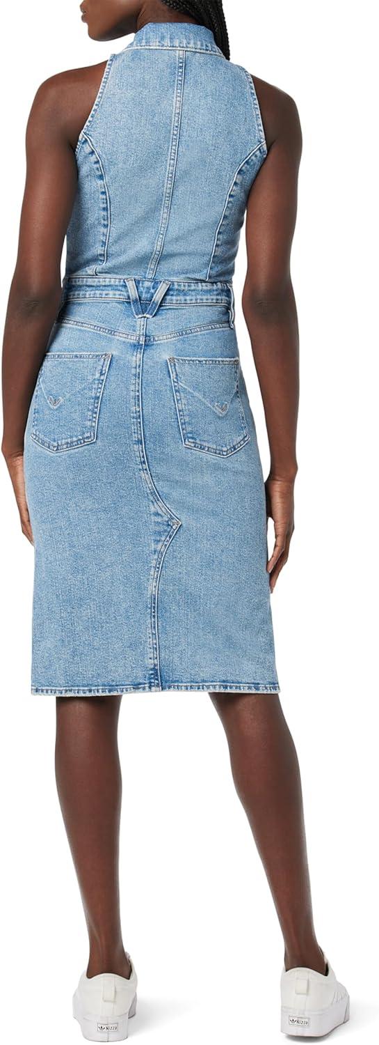 imageHUDSON Womens Sleeveless Collared Halter Utility Dress with PocketsOffsitetpp