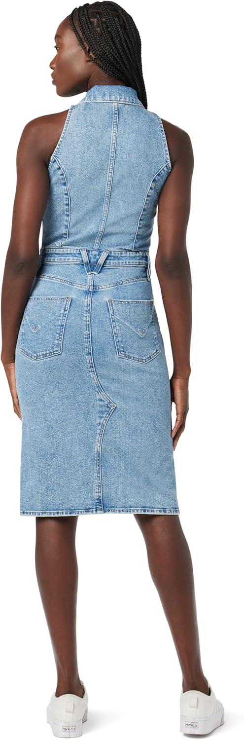 imageHUDSON Womens Sleeveless Collared Halter Utility Dress with PocketsOffsitetpp