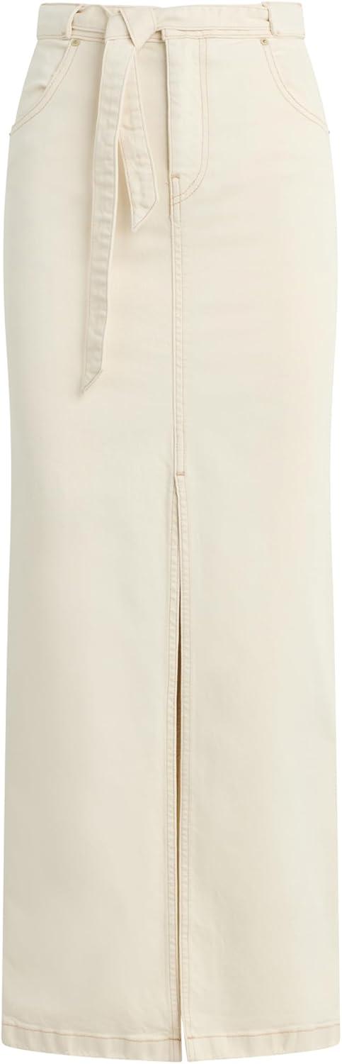 imageHUDSON Womens Tie Waist Maxi SkirtEcru
