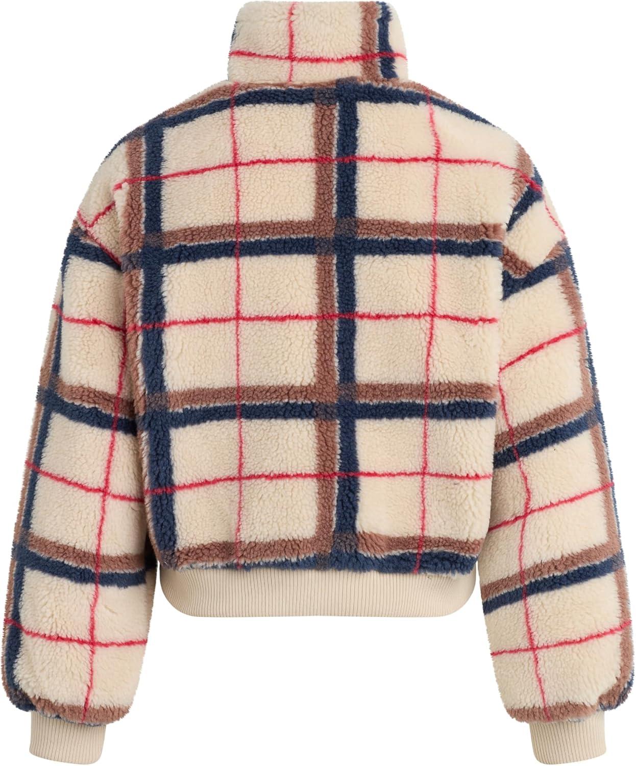 imageHUDSON womens Hook ampamp Eye JacketCreme Plaid