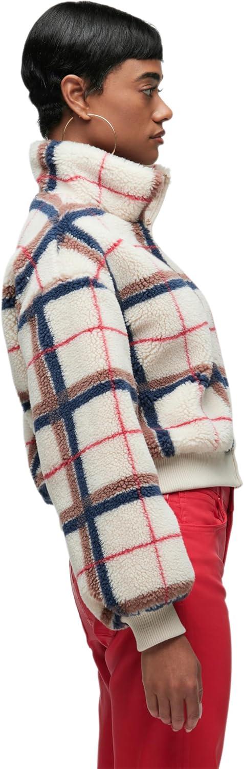 imageHUDSON womens Hook ampamp Eye JacketCreme Plaid