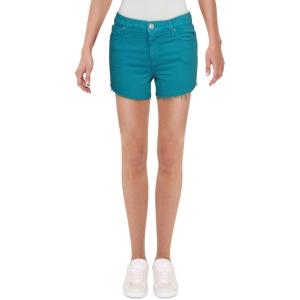 HUDSON Women’s Mid-Rise Patch Pocket Denim Short(Blue Daisy)