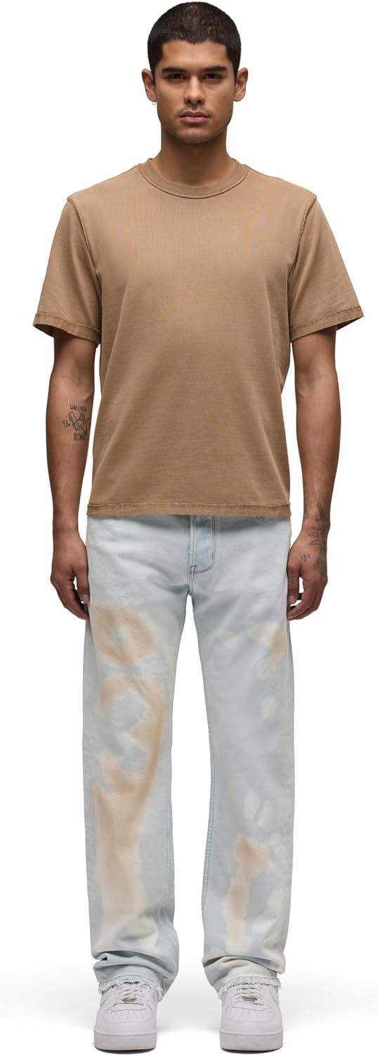 imageHUDSON Mens Wes Straight Leg JeanBleached Cloud