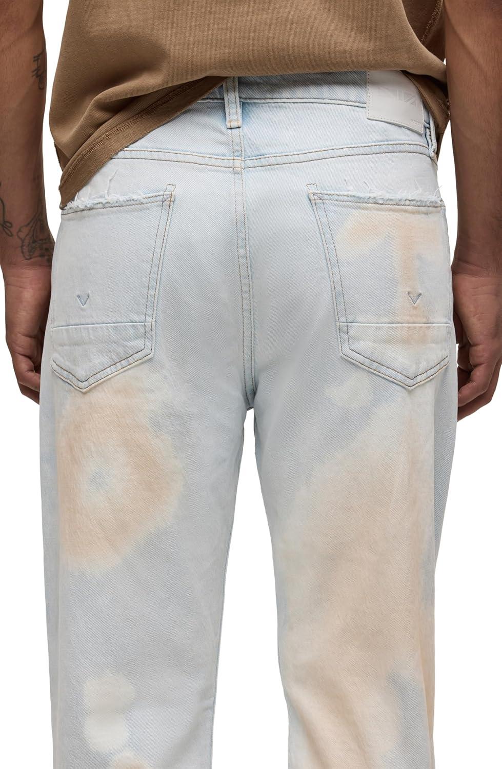 imageHUDSON Mens Wes Straight Leg JeanBleached Cloud